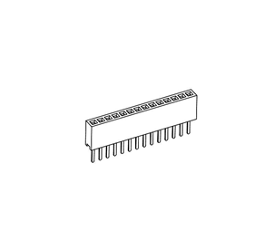 排母PH1.27*H4.3mm 单排180度系列